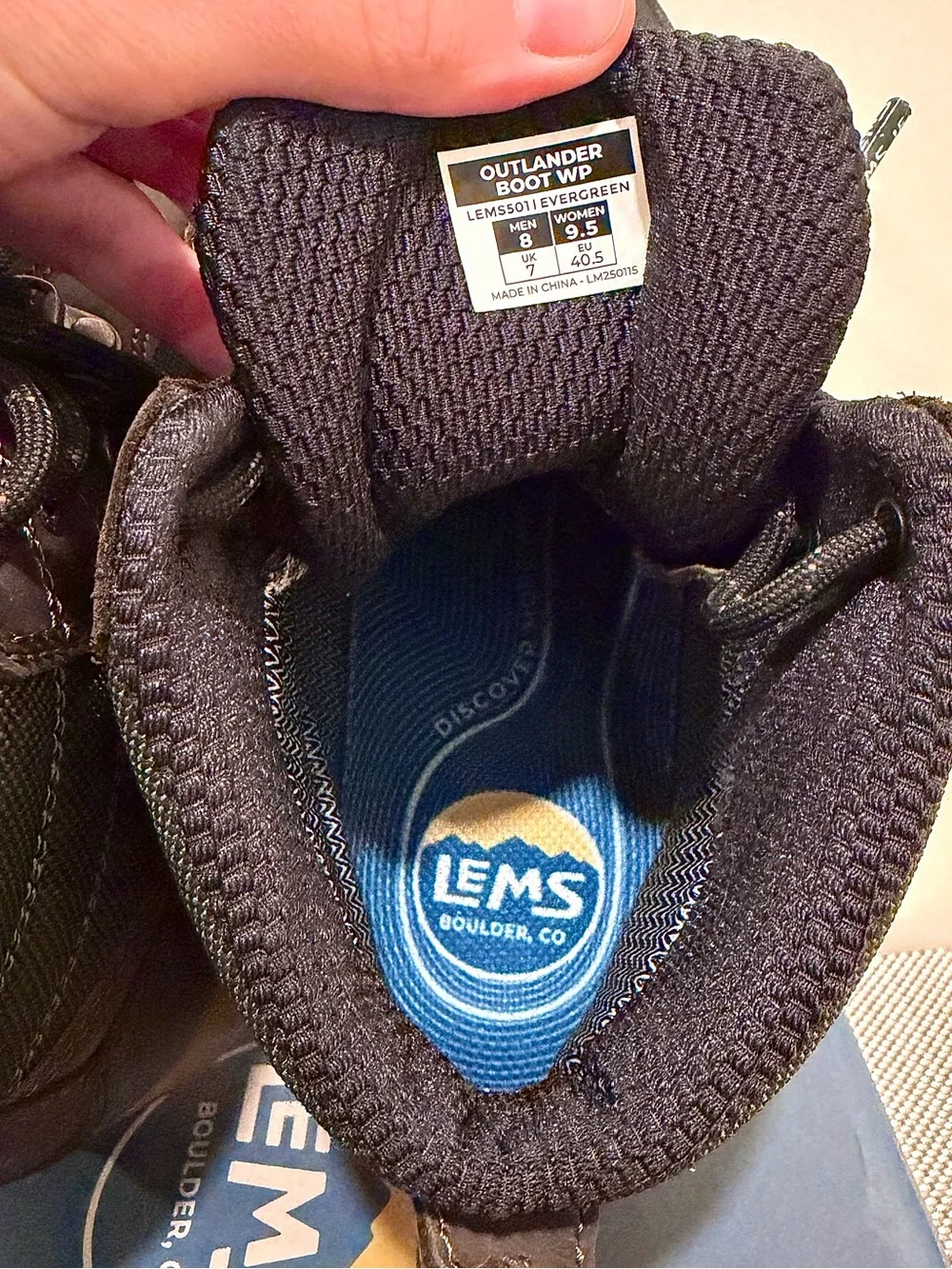 LEMS Outlander Waterproof Unisex Boot- M8 /W 9.5